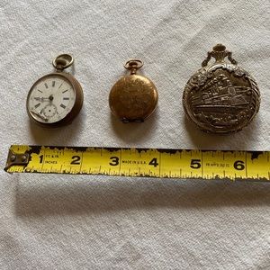 Pocket watch and fob lot